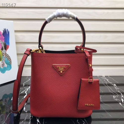 Prada Panier Kis Eredeti Saffiano Táska 1BA217 Piros