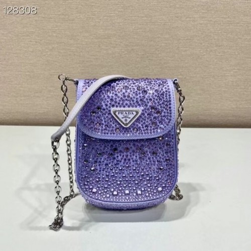 Prada Prada kristályos minitáska 1BH185 lila
