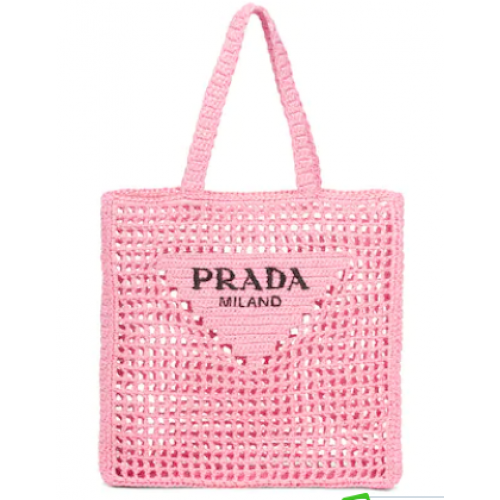 Prada Raffia táska 1BG393 rózsaszín
