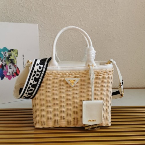 Prada Raffia táska 1BG835 fehér