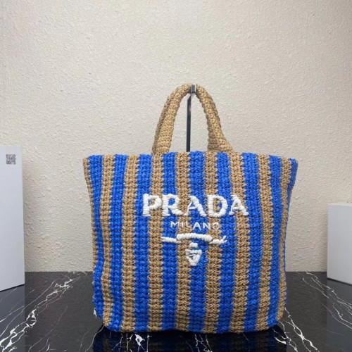 Prada Raffia táska 1NE229 kék