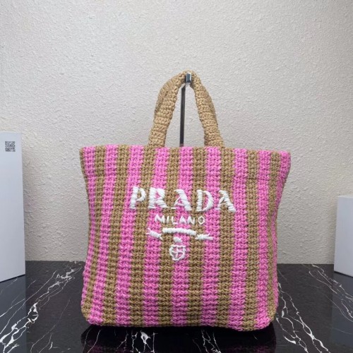 Prada Raffia táska 1NE229 rózsaszín