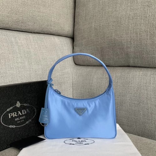 Prada Re-Edition 2000 nejlon minitáska 91515 kék