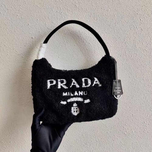 Prada Re-Edition 2000 frottír minitáska 1NE515 fekete