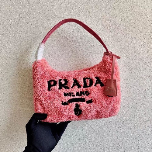 Prada Re-Edition 2000 frottír minitáska 1NE515 rózsaszín