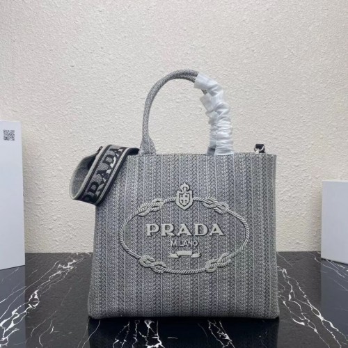 Prada BEVÁSÁRLÓTÁSKA 1AV332 Fekete-szürke