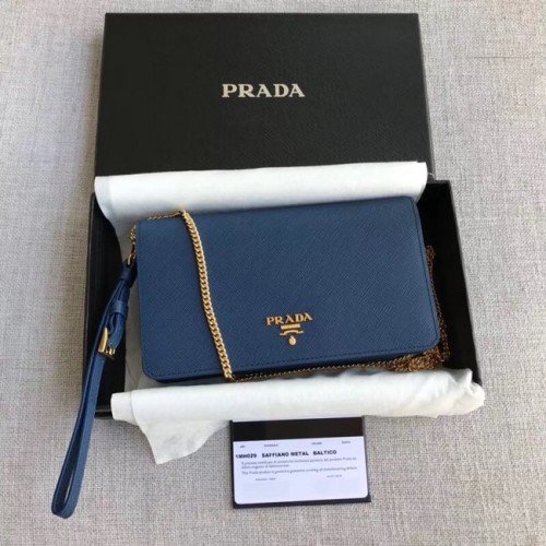 Prada Saffiano Bőr Mini Táska 1HZ029 Kék