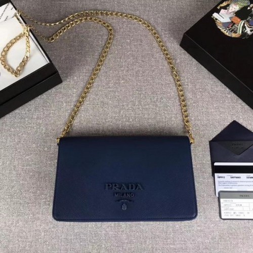 Prada Saffiano Logós Válltáska 1BP012 Kék