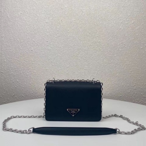 Prada Saffiano bőr mini válltáska 2BD032 fekete