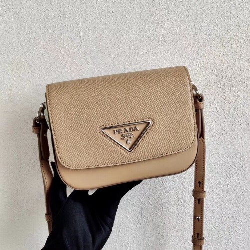 Prada Saffiano bőr mini válltáska 2BD249 barackszínű