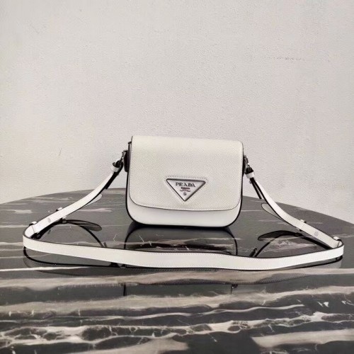 Prada Saffiano bőr mini válltáska 2BD249 fehér