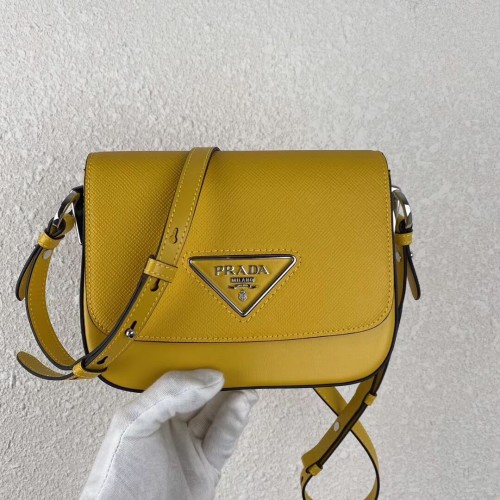 Prada Saffiano bőr mini válltáska 2BD249 sárga