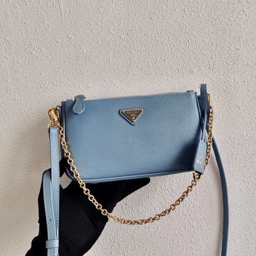 Prada Saffiano bőr mini válltáska 2BH171 égszínkék