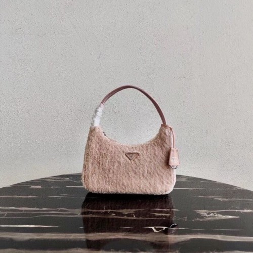 Prada Shearling mini táska 1NE515 rózsaszín