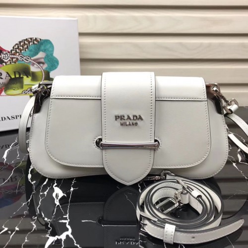 Prada Sidonie bőr válltáska 1BD168 Fehér