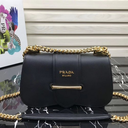 Prada Sidonie bőr válltáska 1BD184 Fekete