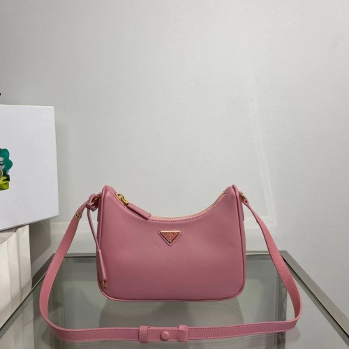 Prada Kis Saffiano bőr válltáska 1BD330 rózsaszín