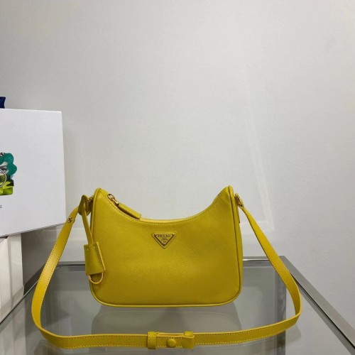 Prada Kis Saffiano bőr válltáska 1BD330 sárga