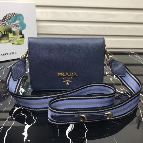 Prada marhabőr válltáska 1BD102 sötétkék