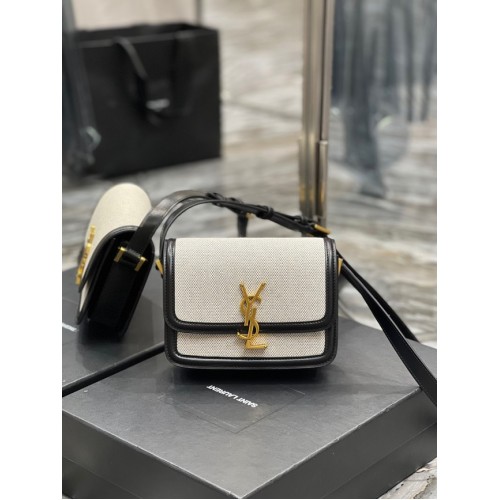 SAINT LAUREN SOLFERINO KIS TÁSKA LAKKOZOTT AYERS 634306 fekete