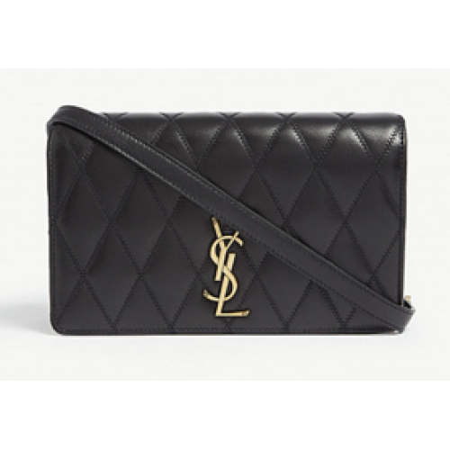 SAINT LAURENT Angie steppelt bőr válltáska 568906 fekete