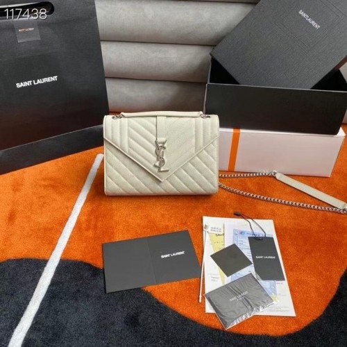 SAINT LAURENT ENVELOPE KÖZEPES TÁSKA MIX MATELASSE GRAIN DE POUDRE DOMBORÚ BŐR 600185 BLANC VINTAGE&SILouis VuittonER