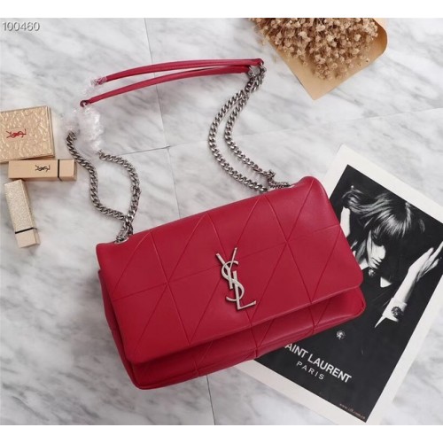 SAINT LAURENT Jamie monogramos bőr válltáska A2833 piros