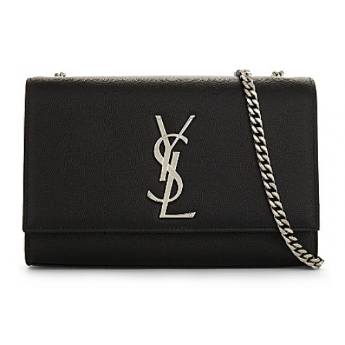 SAINT LAURENT Kate Monogram bőr válltáska 87613 fekete