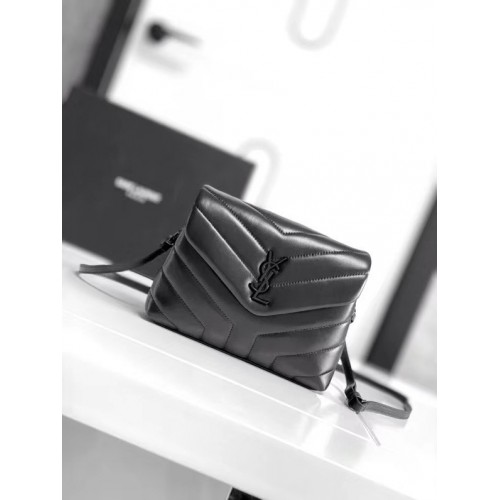 SAINT LAURENT LOULOU KIS MATELASSE BŐR 467072 fekete&OXIDIZÁLT NIKKEL VASÁRU