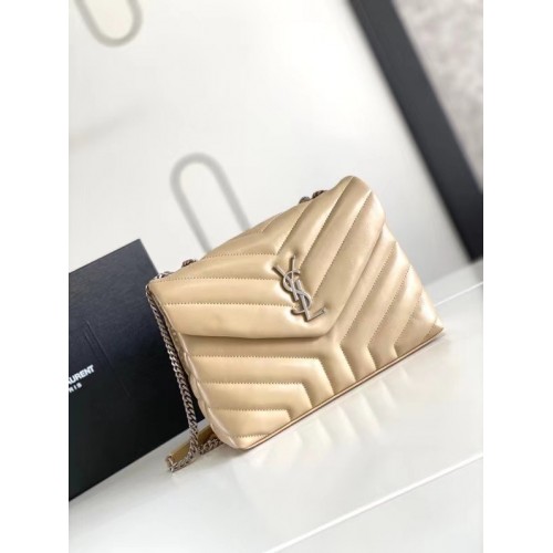 SAINT LAURENT LOULOU KIS MATELASSE BŐR 494699 ELEFÁNTCSONT TERMÉSZETES ÉS ANTI EZÜST