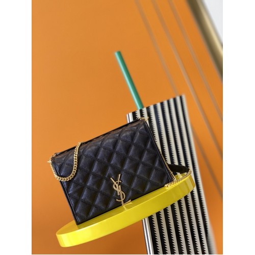 SAINT LAURENT MONOGRAM LÁNCOS BŐR PÉNZTÁRCA 629246 fekete