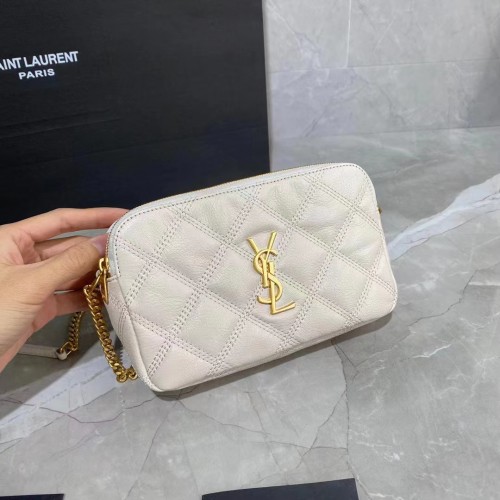 SAINT LAURENT MONOGRAM LÁNCOS BŐR PÉNZTÁRCA 655941 FEHÉR