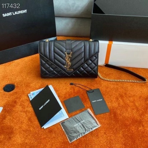 SAINT LAURENT MONOGRAM LÁNCOS PÉNZTÁRCA VEGYES MINTÁJÚ, SZEMES BŐRÖM 526286 FEKETE ÉS ARANY