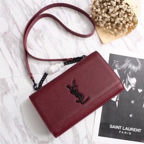 SAINT LAURENT Monogram Kate bőr táska 26806 Bordó