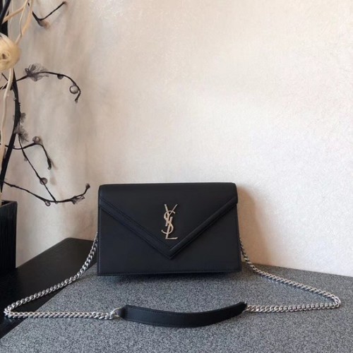 SAINT LAURENT Monogram bőr crossbody táska 9635 fekete