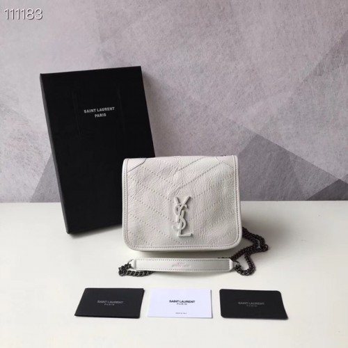 SAINT LAURENT Niki Mini bőr válltáska 03743 fehér
