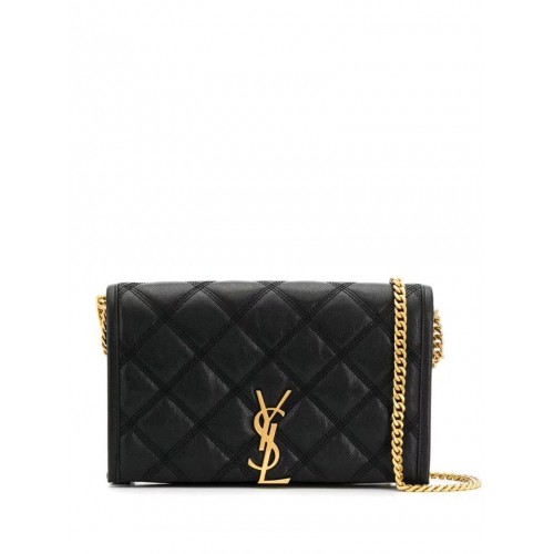 SAINT LAURENT bőr válltáska Y585031 fekete