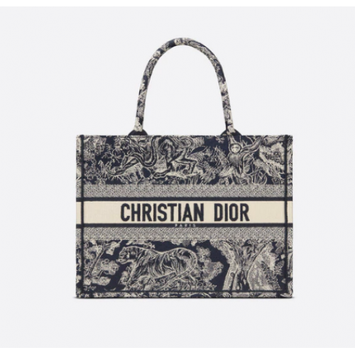 KIS DIOR KÖNYVSZÁMÍTÓ Kék Toile de Jouy hátoldali hímzés M1296Z