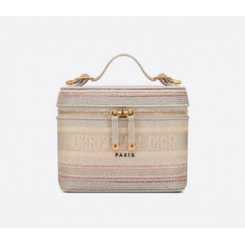 KIS DIORTRAVEL FISERTÁSKA Többszínű Csíkos Hímzés S5489C