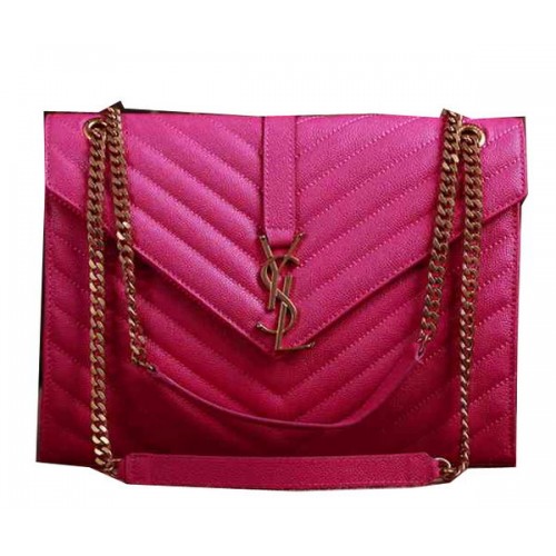 Saint Laurent Classic Monogram Cannage Pattern Flap Bag Y5480 Pink