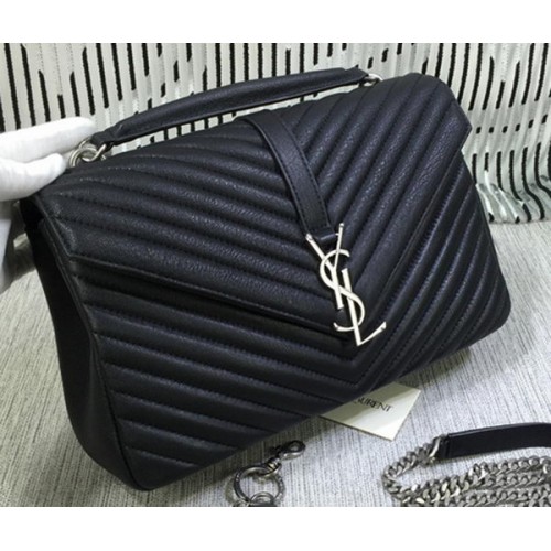 Saint Laurent Klasszikus Monogramme Kecskebőr Zsebtáska Y392737 Fekete