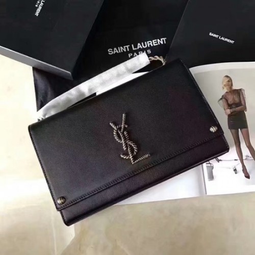 Saint Laurent mini Monogramme Crossbody Válltáska A354025 Fekete