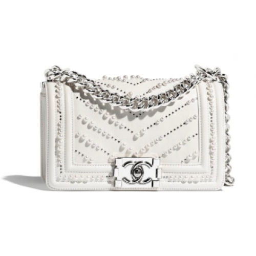 Kisfiú csatorna alakú fedeles táska A67085 fehér