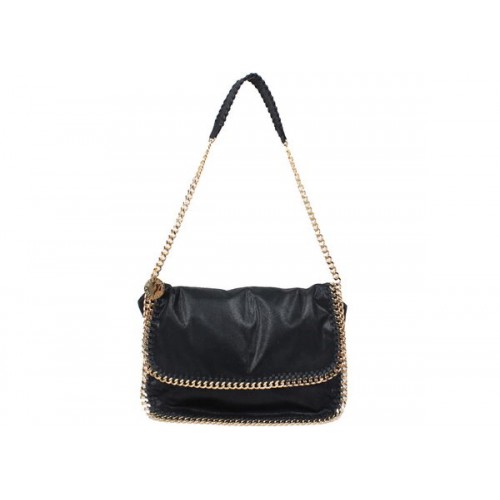 Stella McCartney 838 fekete Falabella PVC keresztpántos táska