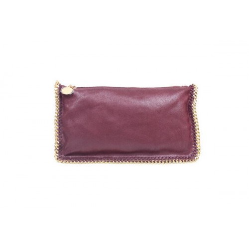 Stella McCartney 865 Burgundy Falabella PVC hajtogatható clutch táska