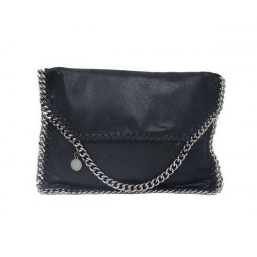 Stella McCartney Falabella fekete PVC keresztpántos táska 876 ezüst