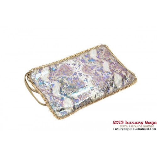 Stella McCartney Falabella Fold Over Clutch 832 Barackszínű Kígyószínű