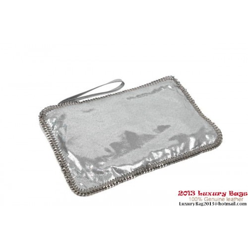 Stella McCartney Falabella Fold Over Clutch 832 Ezüst