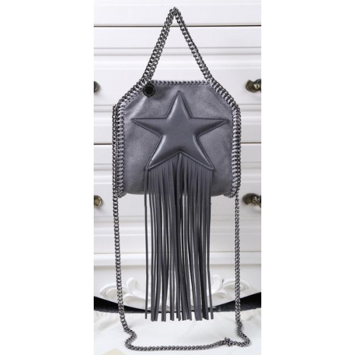 Stella McCartney Falabella rojtos csillag mini táska SM8855 sötétszürke