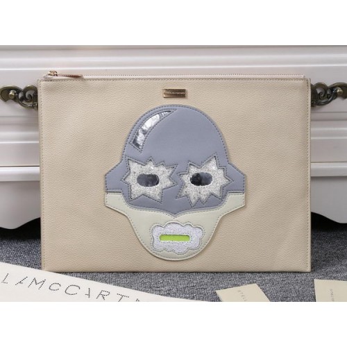 Stella McCartney SUPERHERO közepes méretű CIPZÁRAS KULCSPÉD SM891 Sárgabarack